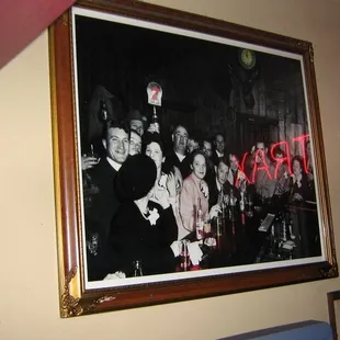 The man pointing at the camera is the ghost who has been seen here..Hallhan's grandfather is the man on the left.