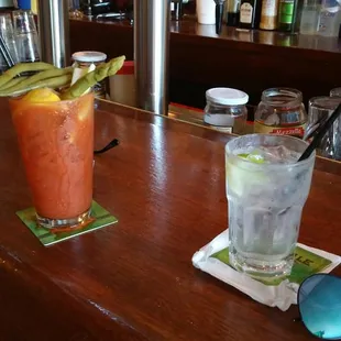 Fabulous Bloody Mary's and mixed drinks made by Andrew