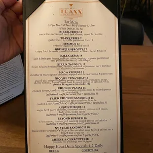 Menu Sept 2022