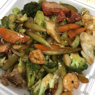 Happy family with white rice