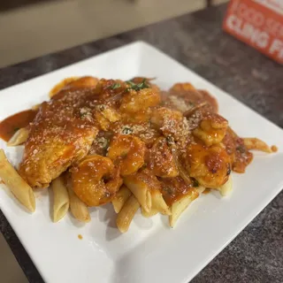 Chicken and Shrimp Arrabbiata
