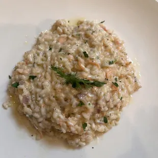 Smoked salmon risotto