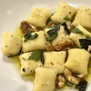 Lemon Gnocchi with walnuts and sage