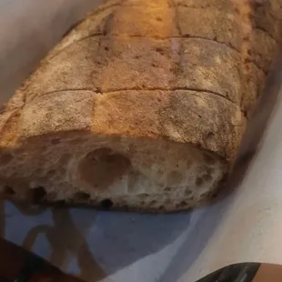 Complimentary toasted bread