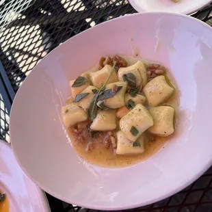 Lemon pillow gnocchi