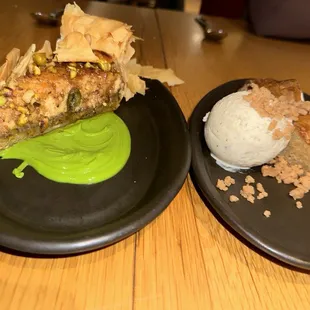 Baklava cheesecake and butter cake