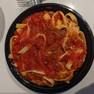 I paid more for the pappardelle bolognese but they sent me the cheaper fettuccine bolognese.