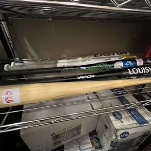 Baseball bats for $25 in premium room