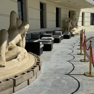 Seats outside belonging to Gold bar distillery