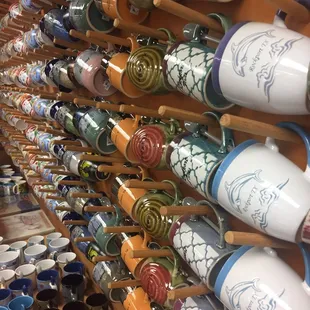 Mugs galore.