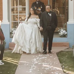 Standing flowers and wreath