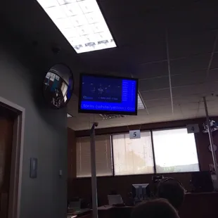 When it&apos;s your turn, your number is called and displayed on the screen
