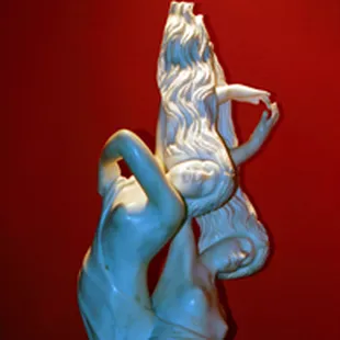 a statue of a man and woman