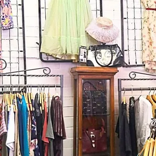 Vintage  womens dresses,Unique handbags and hats.
