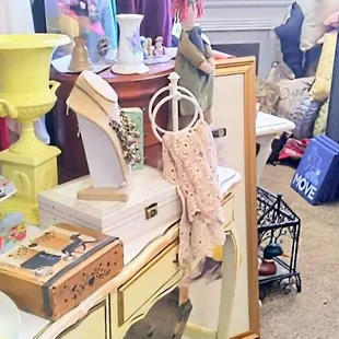 Vintage and new women's accessories.