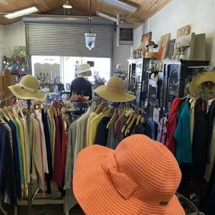 Back looking forward. This area has a nice selection of clothing.