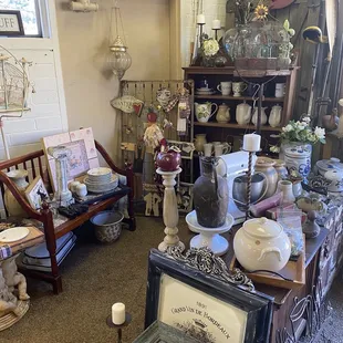 Front corner, always changing, with an eclectic mix.