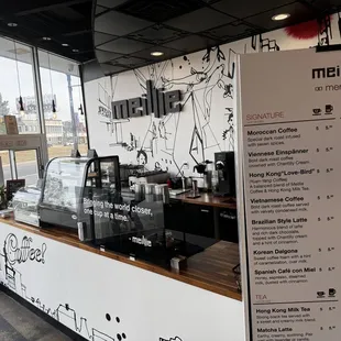 a menu for a coffee shop