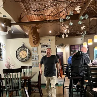 Bar area....with my husband excited about the food having arrived!