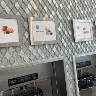 a variety of frozen yogurt machines
