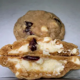 a cookie with a bite taken out of it