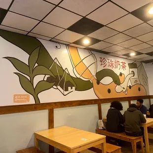 Wall art while waiting for boba.