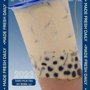 milk tea in a plastic cup
