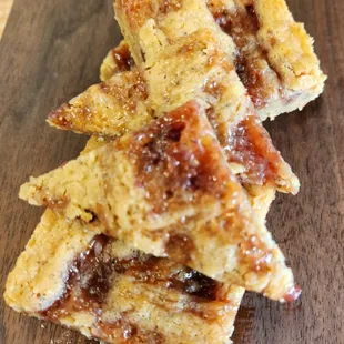Fresh Roasted Strawberry Brown Butter Blondies - perfect for a summertime treat