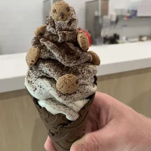Crisp N&apos; Cream in a chocolate cone