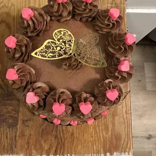 Yellow cake with buttercream frosting