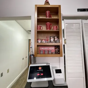Ordering screen