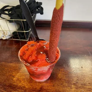 Watermelon with chamoy