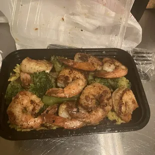 $30 of shrimp, not even jumbo, shells still on.