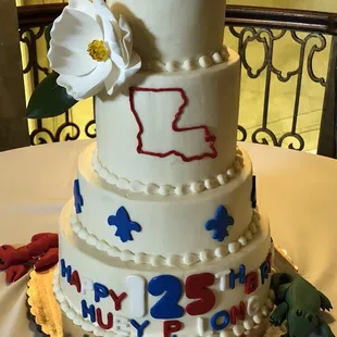 Thank you Monica at Tredici Bakery for this amazing Birthday cake for Huey Long's 125th Birthday at Preservation Awards-OldGovernorsMansion!