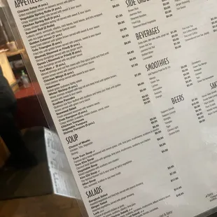 MENU as of Monday, 5 August 2024