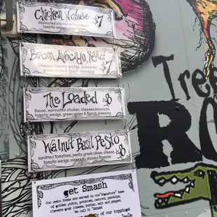 The Menu @ Tree Dog Roots