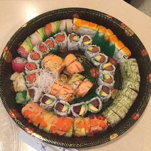 Here is the $55 platter. Very good sushi, very good value.