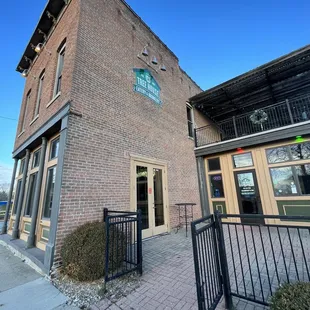 Outside the restaurant