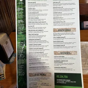 Menu Side 2