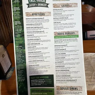 Menu side 1