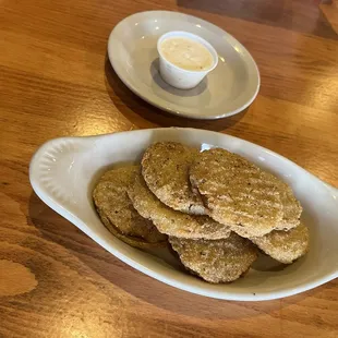 Fried green tomatoes and ranch
