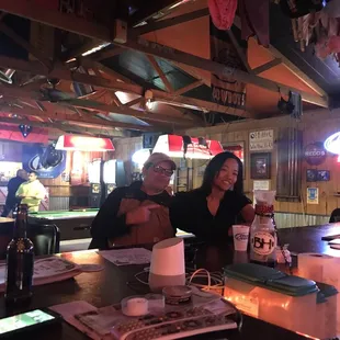 Hiding from crazy chilly winds inside this cozy bar. So happy we happened on this place