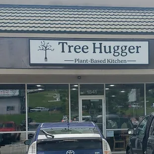 the front of the building