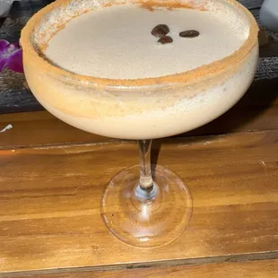 Cinnamon and maple mock espresso martini
