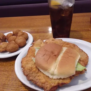 Pork Tenderloin and fried mushrooms