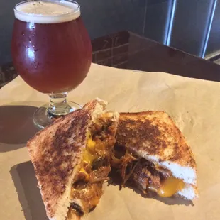Brisket grilled cheese