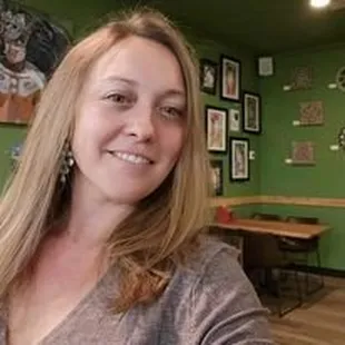 a woman taking a selfie