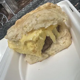 Sausage Egg and Cheese Buiscuit