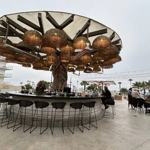 Bar with view of the beach
