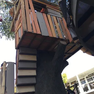 A little park in the middle of a small shopping and dining area. Kids love it.